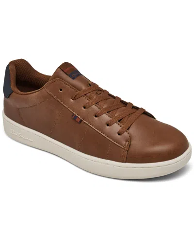 Ben Sherman Men's Hampton Low Court Casual Sneakers From Finish Line In Chestnut