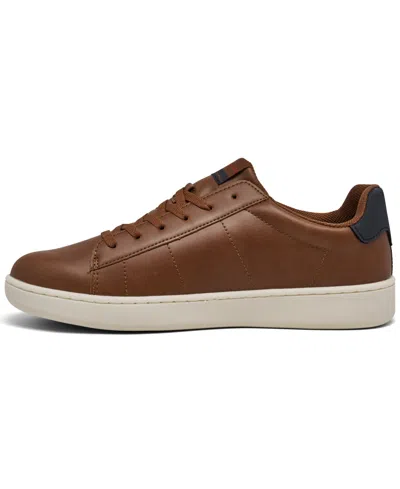 Ben Sherman Men's Hampton Low Court Casual Sneakers From Finish Line In Chestnut