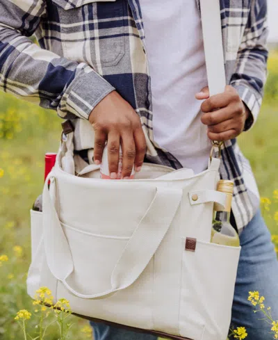 Legacy Temecula Wine And Cheese Bag In Natural White Canvas