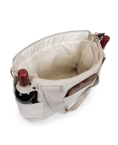 Legacy Temecula Wine And Cheese Bag In Natural White Canvas