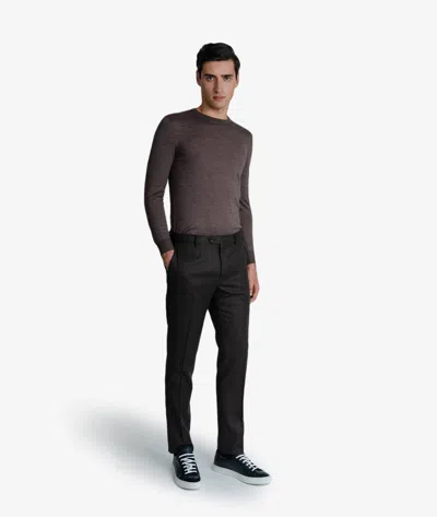 Larusmiani Velvet Trousers Howard Pants In Brown