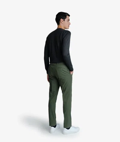 Larusmiani Velvet Trousers Howard Pants In Olive