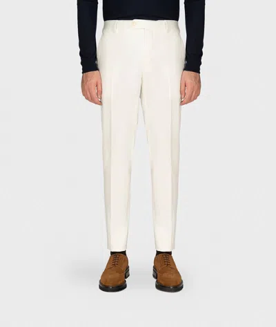 Larusmiani Velvet Trousers Howard Pants In Ivory