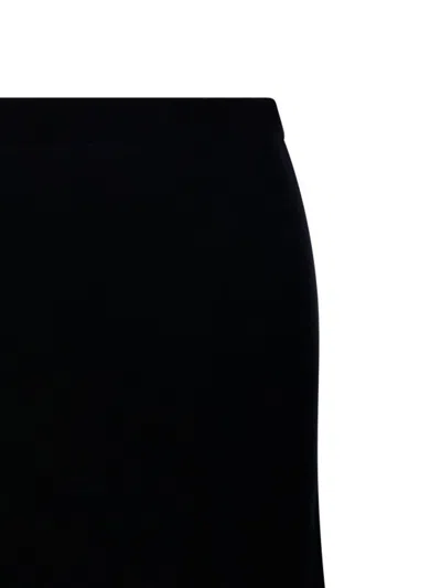 Max Mara Maxi Black Skirt With Invisible Zipò In Polyamide And Cotton Woman