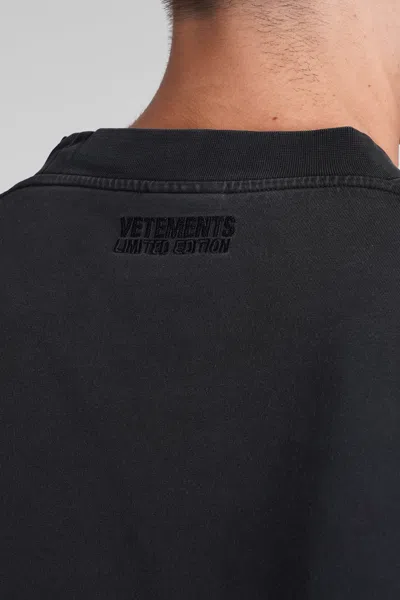 Shop Vetements T-shirt In Black Cotton