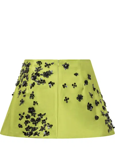 Shop Des Phemmes Mini Skirt In Lime