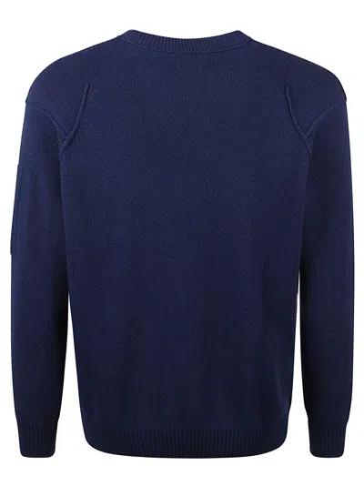 Shop C.p. Company Pocket Sleeve Sweater In Bluette