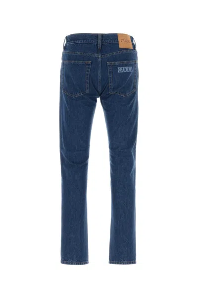 Shop Gucci Denim Jeans In Bluemix