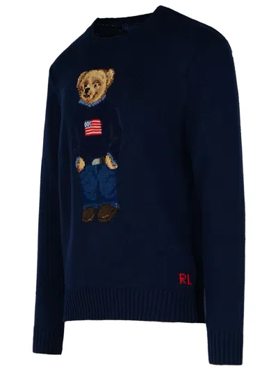 Shop Polo Ralph Lauren Polo Bear Jumper In Blue