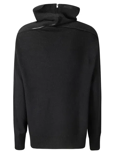 Shop Stefano Mortari Pull Collo Alto Con Dettaglio Zip In Black