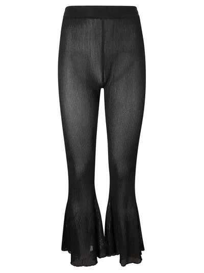 Cfcl Hypha Lucent Glittered Flared Pants In Black