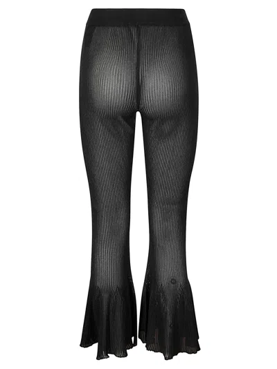 Cfcl Hypha Lucent Glittered Flared Pants In Black