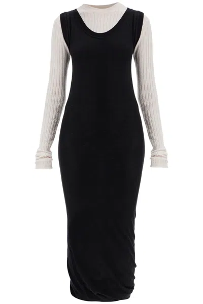 Marni Layered Knit Dress In Black (black)