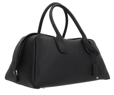 Shop Tod's Di Logo Debossed Tote Bag In Nero