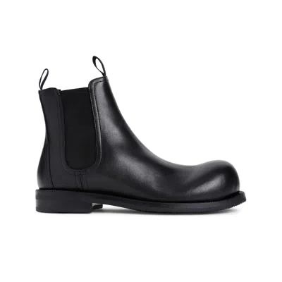 Shop Martine Rose Bulb Toe Chelsea Boot In Blk Black