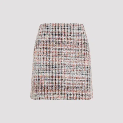 Missoni Knitted Mini Skirt In Ib Wht Pink Rust