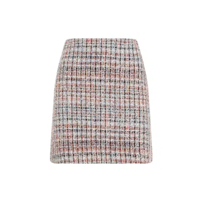 Missoni Knitted Mini Skirt In Ib Wht Pink Rust