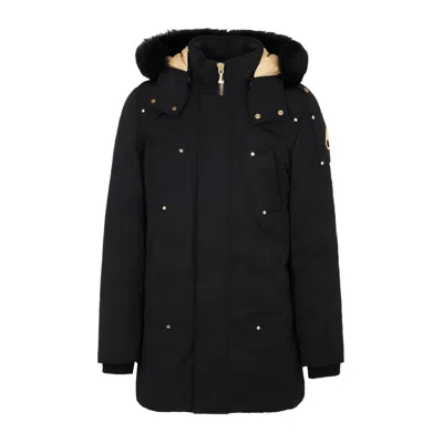 Shop Moose Knuckles Stag Lake Parka In Blk Wh Blk Sh