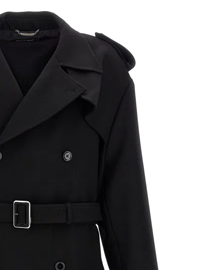 Shop Dolce & Gabbana Double-breasted Trench Coat In Black