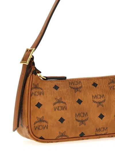 Shop Mcm Arena Vi Shoulder Bag In Brown