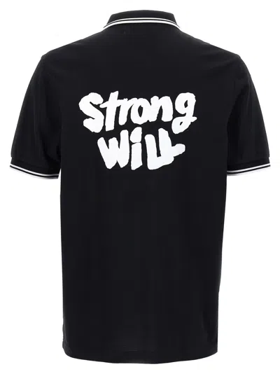 Comme Des Garçons Shirt X Fred Perry Strong Will Polo T-shirt In