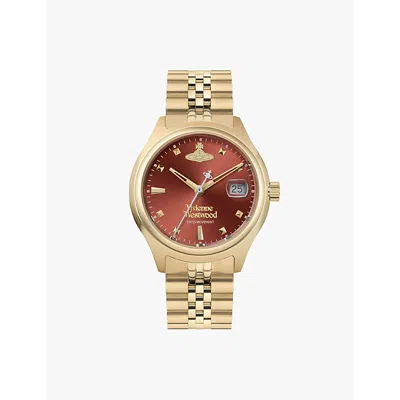 Vivienne Westwood Watches Gold Vv311rbgd Little Camberwell Stainless-steel Quartz Watch In Gold