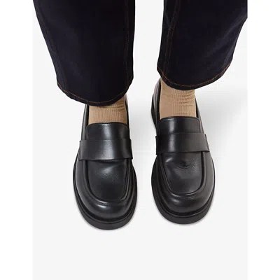 Whistles Omens  Ames Chunky Slip-on Leather Loafers In Black