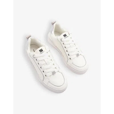 Kg Kurt Geiger Womens  Kingly Quilted Faux-leather Low-top Trainers In White