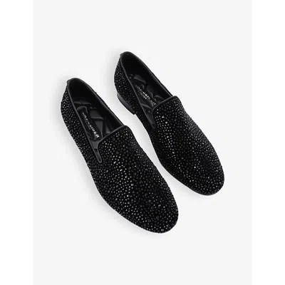 Kurt Geiger Embellished Ace Loafers In Black