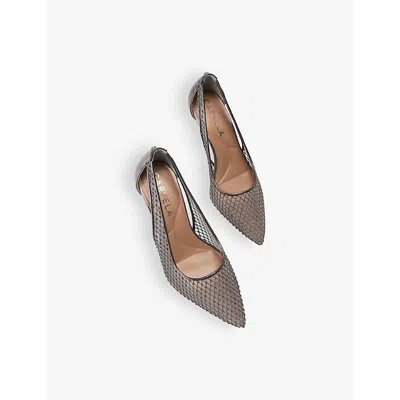 CARVELA WOMENS CARVELA HOTSOX CRYSTAL-EMBELLISHED HEELED MESH COURTS 