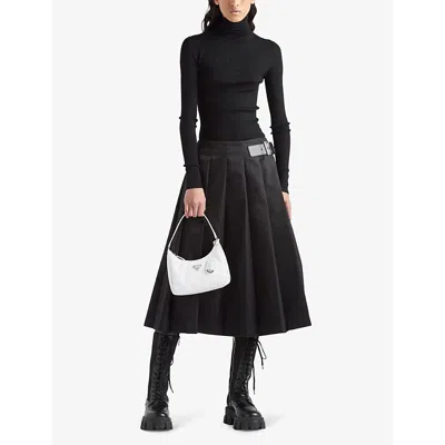 Prada Superfine Wool Turtleneck Sweater In Black