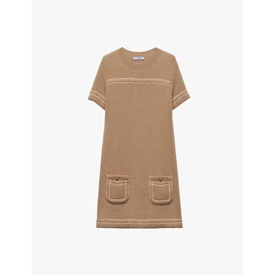 Prada Mini Abito In Cashmere Biscotto  Donna In Brown