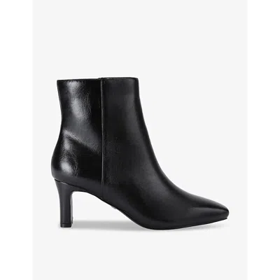 Kg Kurt Geiger Womens Black Tyler Square-toe Faux-leather Ankle Boots In Black