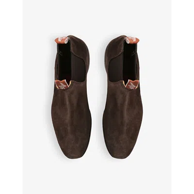 R M Williams Ens Brown Craftsman Elasticated-panel Suede Ankle Boots In Brown