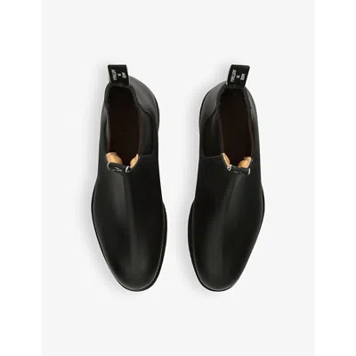 R M Williams Ens Black Gardener Elasticated-panel Leather Ankle Boots In Black