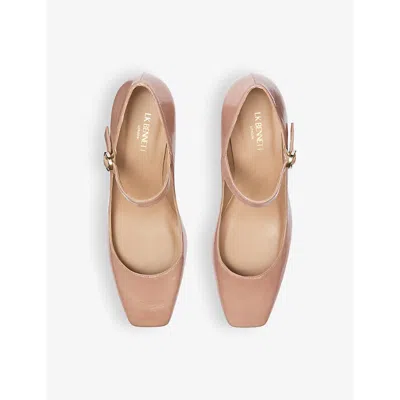 Lk Bennett Womens Pin-pink Winter Patent-leather Mary Jane Courts In Pin-pink