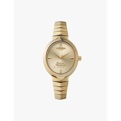 Vivienne Westwood Watches Gold Vv314gdgd Armour Stainless-steel Quartz Watch In Gold