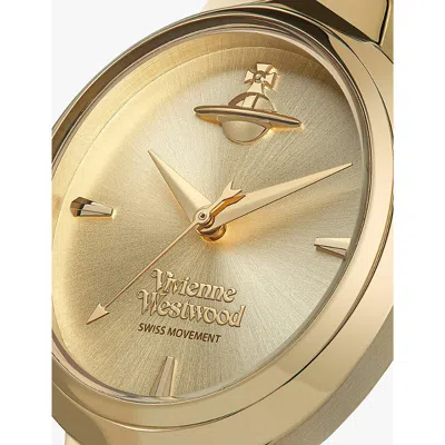 Vivienne Westwood Watches Gold Vv314gdgd Armour Stainless-steel Quartz Watch In Gold