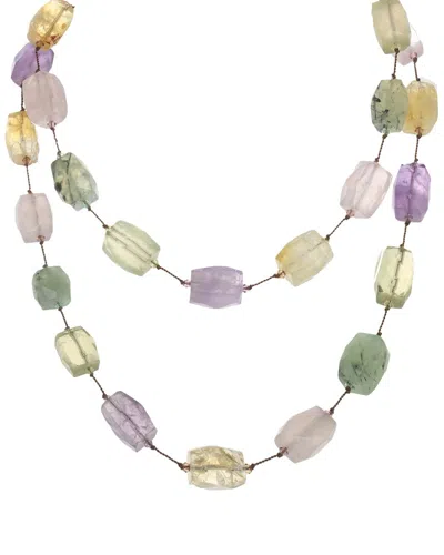 MARGO MORRISON MARGO MORRISON SILVER GEMSTONE NECKLACE 