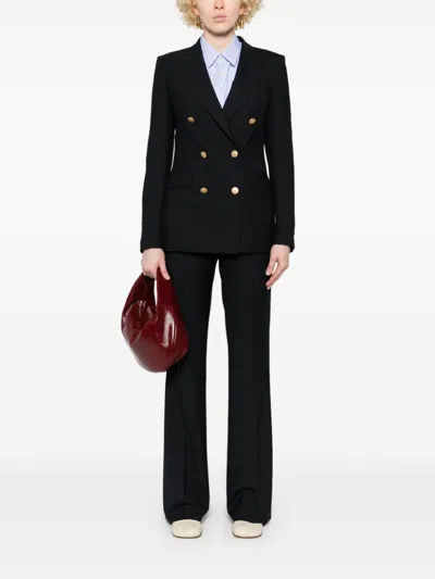 Tagliatore Double-breasted Blazer In Black
