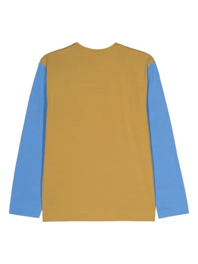 Comme Des Garçons Play Mini Heart-patch T-shirt In Yellow