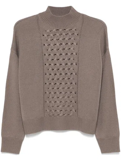 Shop Kaos High-neck Sweater In Grey