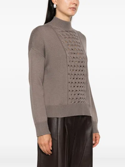 Shop Kaos High-neck Sweater In Grey