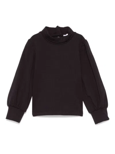 Miss Grant Pleat-detail Sweatshirt In Black