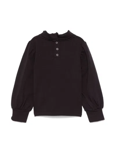 Miss Grant Pleat-detail Sweatshirt In Black