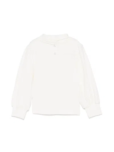 Miss Grant Pleat-detail Sweatshirt In White