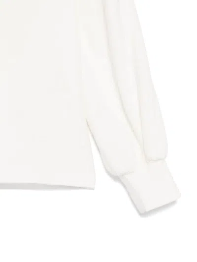 Miss Grant Pleat-detail Sweatshirt In White