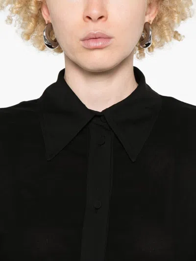 Jil Sander Women Double Layer Shirt In Black