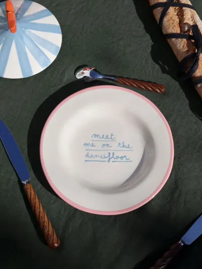 Laetitia Rouget X Browns I Put A Spell On You Porcelain Dessert Plates (set Of Four) In White