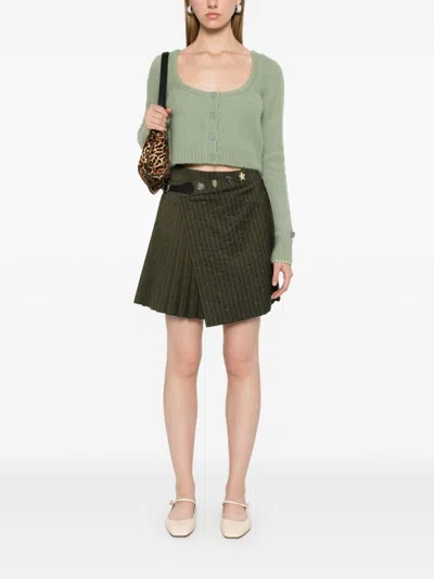 Pinko Colorpoint Cardigan In Green